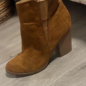 Express Brown Suede Ankle Boots